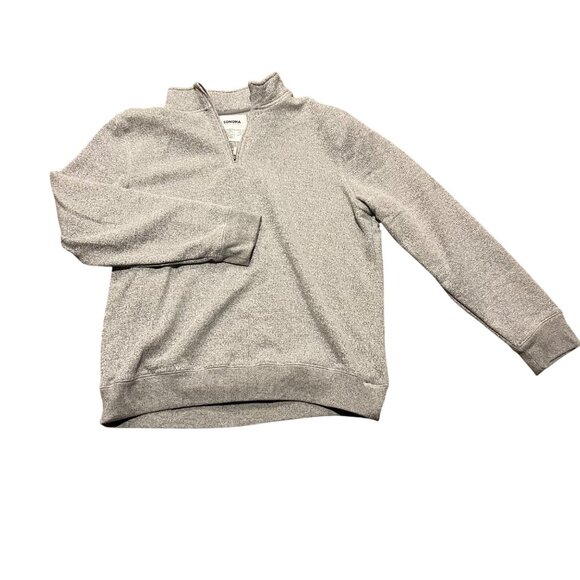 Sonoma Grey 1/4 Zip Pullover Sweatshirt XL Cotton/Polyester‎ Blend - Picture 2 of 4